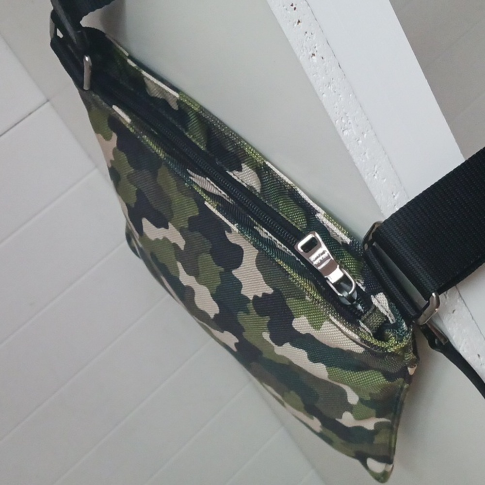 Prada Green Camo Canvas  Messenger Bag with Black Strap. - Picture 8 of 8